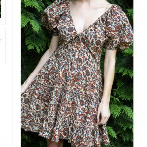 Anna Cate Adeline Dress - Navy Garden